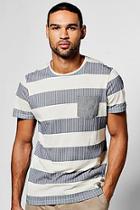 Boohoo Cotton Slub Stripe T Shirt