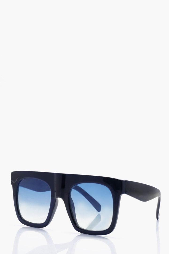 Boohoo Square Frame Wayfarer Sunglasses Black
