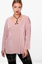 Boohoo Plus Harness Detail Slinky Top