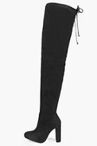 Boohoo Bella Tie Back Thigh High Boot