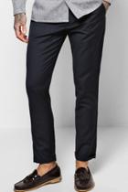 Boohoo Skinny Fit Tailored Trouser Navy