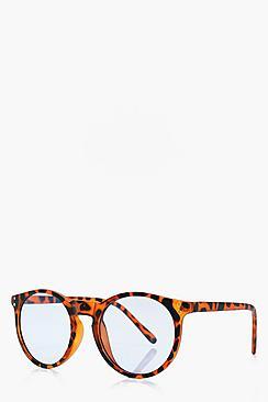 Boohoo Tortoise Shell Round Framed Sunglasses
