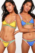 Boohoo Nina Boutique Reversible Crochet Bikini