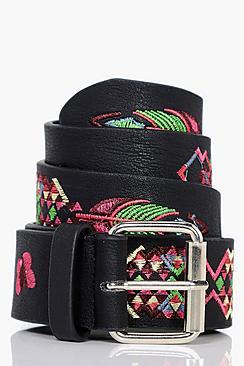 Boohoo Emilia Embroidered Boyfriend Belt