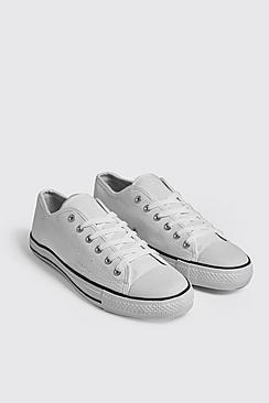 Boohoo Stitch Detail Canvas Pump