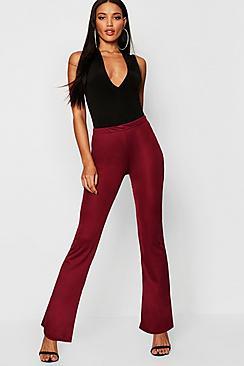 Boohoo Ribbed Skinny Flare Pants
