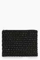 Boohoo Holly Diamond Pattern Sequin Clutch Bag