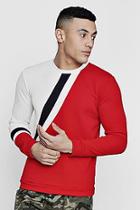 Boohoo Asymmetric Stripe Colour Block Sweater