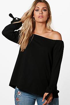 Boohoo Plus Melissa Off The Shoulder Top