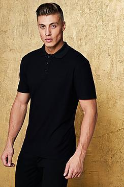 Boohoo Smart Original Man Ribbed Polo