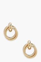 Boohoo Twisted Circle Earrings