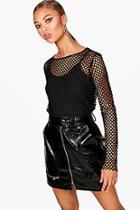 Boohoo Kelly Large Open Mesh Top