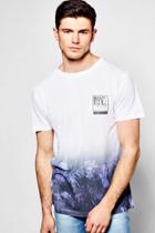 Boohoo Nyc Faded Floral T Shirt White