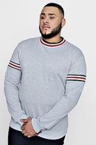 Boohoo Big And Tall Over The Head Hoodie With Sports Rib