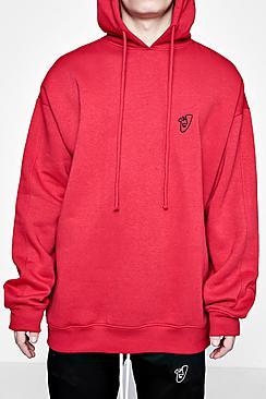 Boohoo Tyga Embroidered Oversized Hoodie