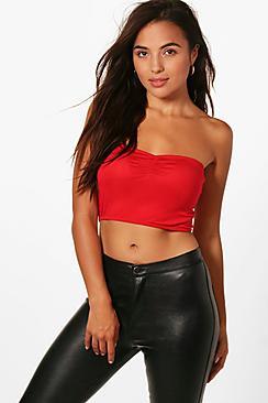 Boohoo Petite Kara Basic Bandeau Top