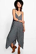 Boohoo Inga Hanky Hem Hareem Jumpsuit