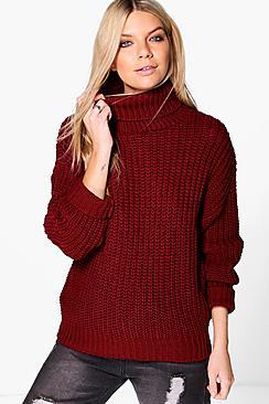 Boohoo Rosa Chunky Roll Neck Jumper