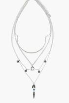 Boohoo Mia Coin & Dreamcatcher Layered Necklace