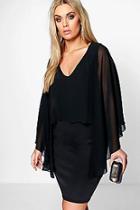 Boohoo Plus Kate Cape Back Dress