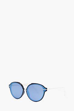 Boohoo Gold Detail Retro Aviator