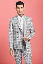 Boohoo Ice Cream Check Double Breasted Jacket