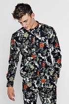 Boohoo Floral Print Long Sleeve Shirt
