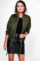 Boohoo Scarlett Airtex Bomber Jackets