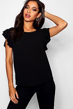 Boohoo Sofia Frill Cap Sleeve Top