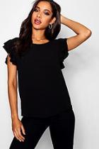 Boohoo Sofia Frill Cap Sleeve Top