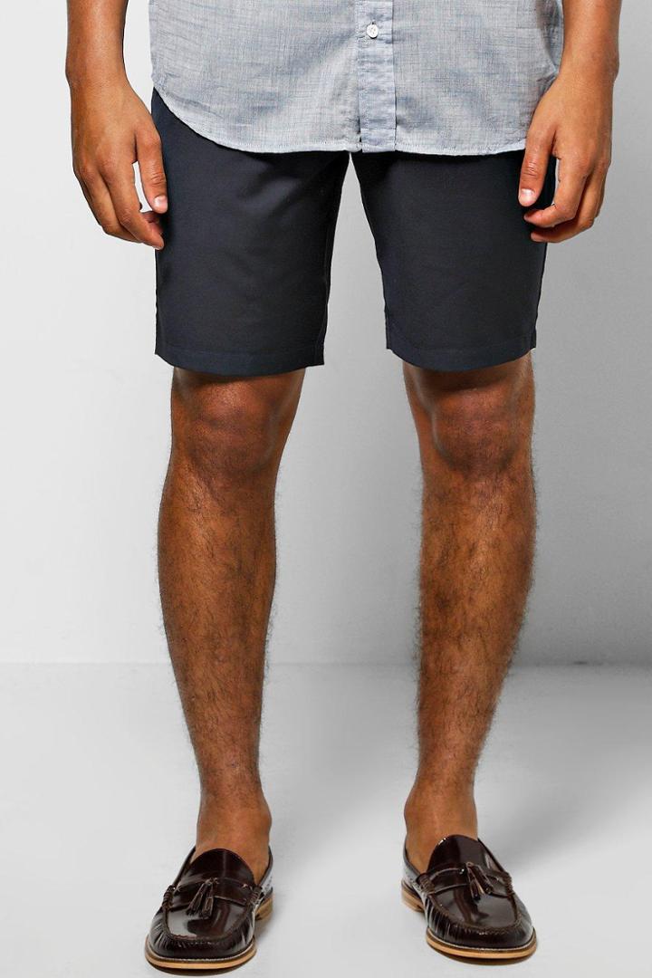 Boohoo Smart Tailored Shorts Navy