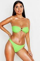 Boohoo Petite O-ring Bandeau Bikini