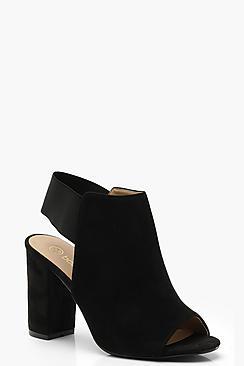 Boohoo Elastic Block Shoe Boots