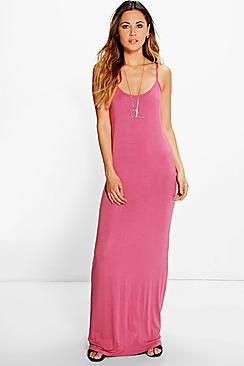 Boohoo Kris Strappy Racer Back Maxi Dress