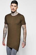 Boohoo Longline Asymmetric Sports Zip T-shirt