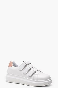 Boohoo Matilda Velcro Strap Platform Trainers