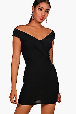 Boohoo Nicola Off The Shoulder Bodycon Dress