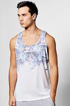 Boohoo Tropical Faded Sublimation Vest