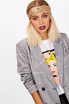 Boohoo Lucy Satin Turban Headband