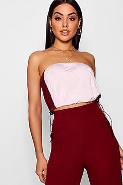 Boohoo Contrast Panel Toggle Bandeau