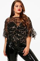 Boohoo Plus Taylor Sequin Shell Top