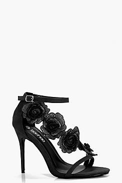 Boohoo Elizabeth Rose Cross Strap Heels