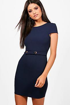 Boohoo Cara Cap Sleeve Dress