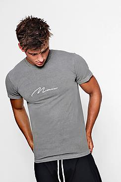 Boohoo Man Signature Washed T-shirt