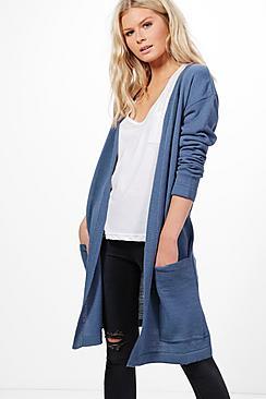Boohoo Olivia Oversized Pocket Cardigan