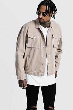 Boohoo Boxy Denim Utility Jacket