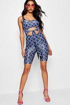 Boohoo Stefflon Don Tie Front Unitard