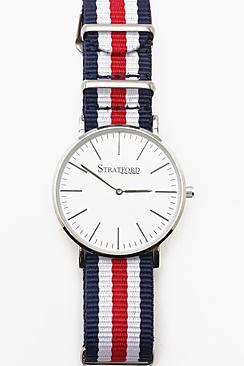 Boohoo Stripe Tape Watch