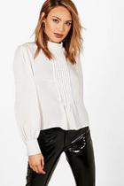 Boohoo Alicia Tuxedo Shirt Blouse