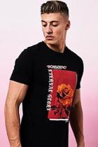 Boohoo Valentines Romantic Rose Print T-shirt